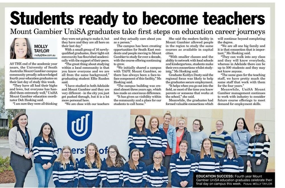 Teaching in Mount Gambier