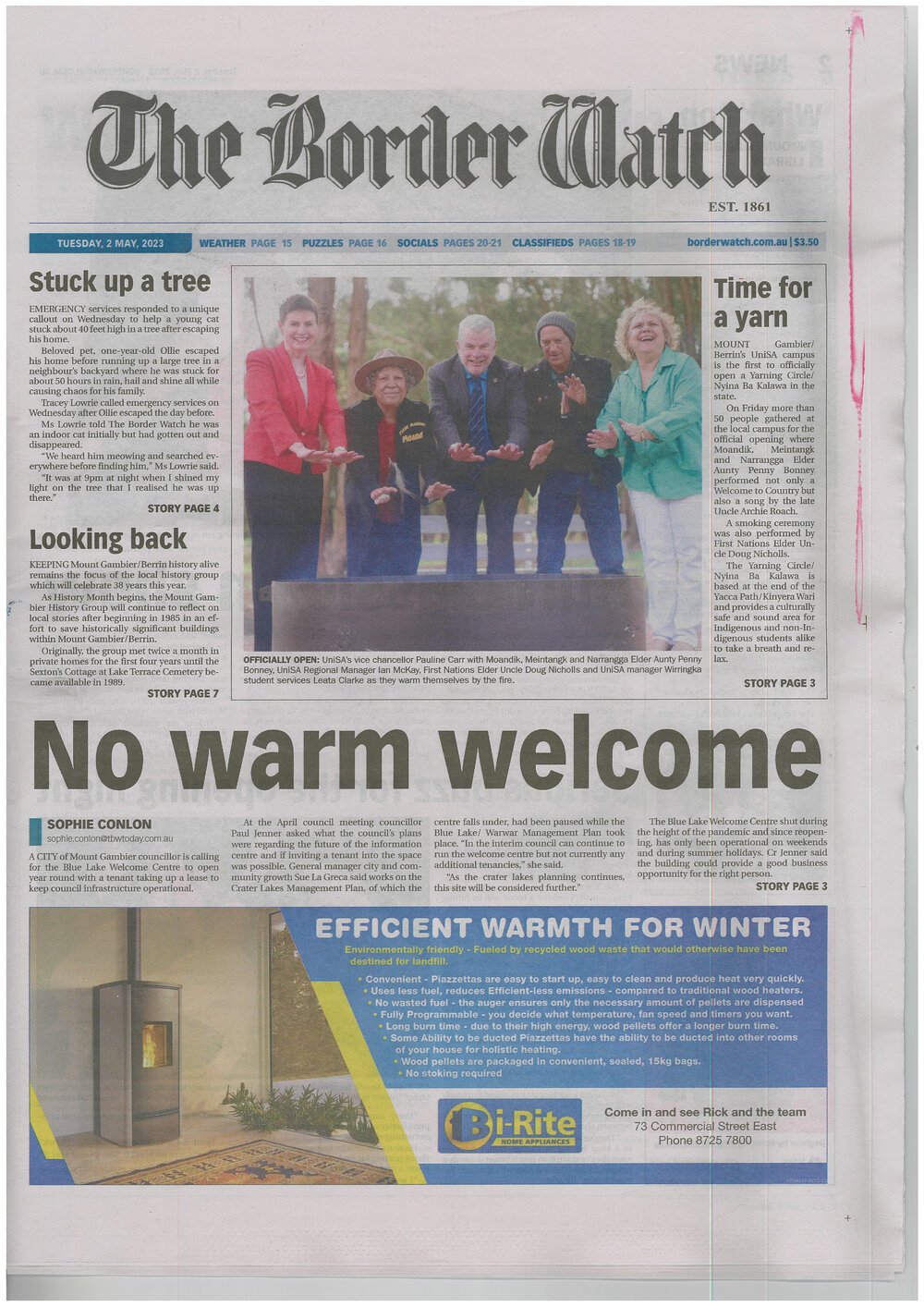 Articles: Yarning Circle opening at Mt Gambier