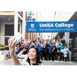 UniSA College postcard